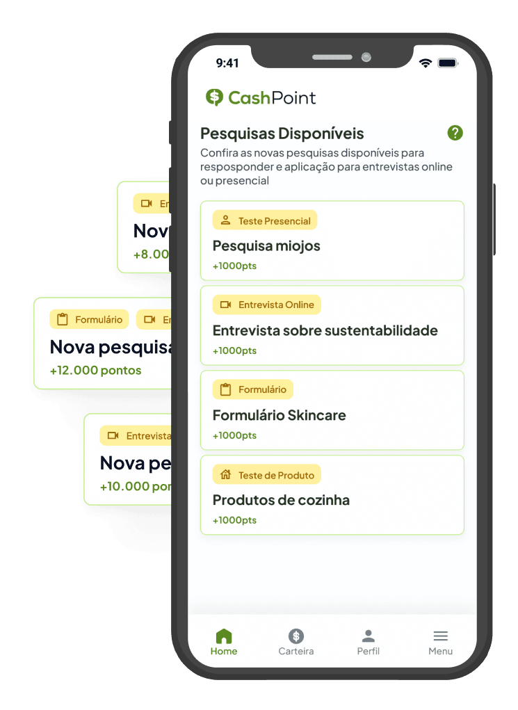 App CashPoint — pesquisas disponíveis